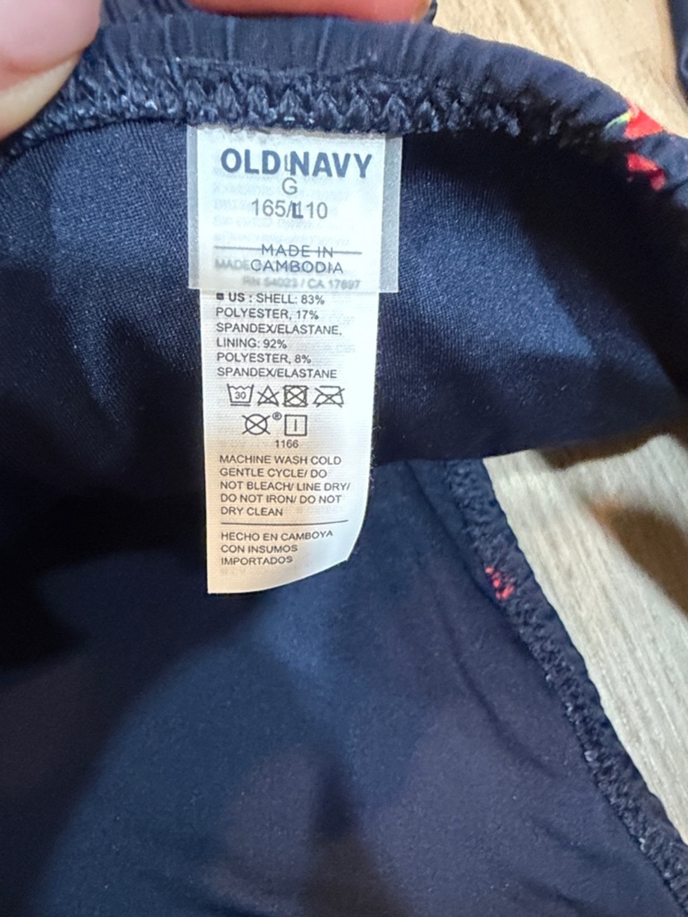 Old Navy BNWT Cherry Bikini and Cover-up, Navy Blue, Top-XL, Bottoms-L - Picture 4 of 7